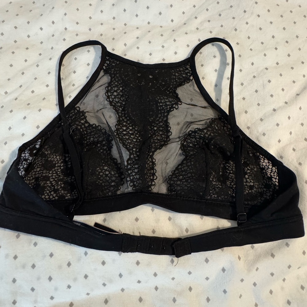 Victoria's Secret Black Lace Mesh Bra